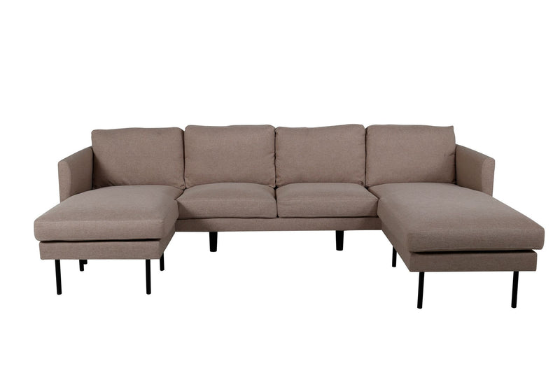 Zoom U- soffa black/brown - Venture Home