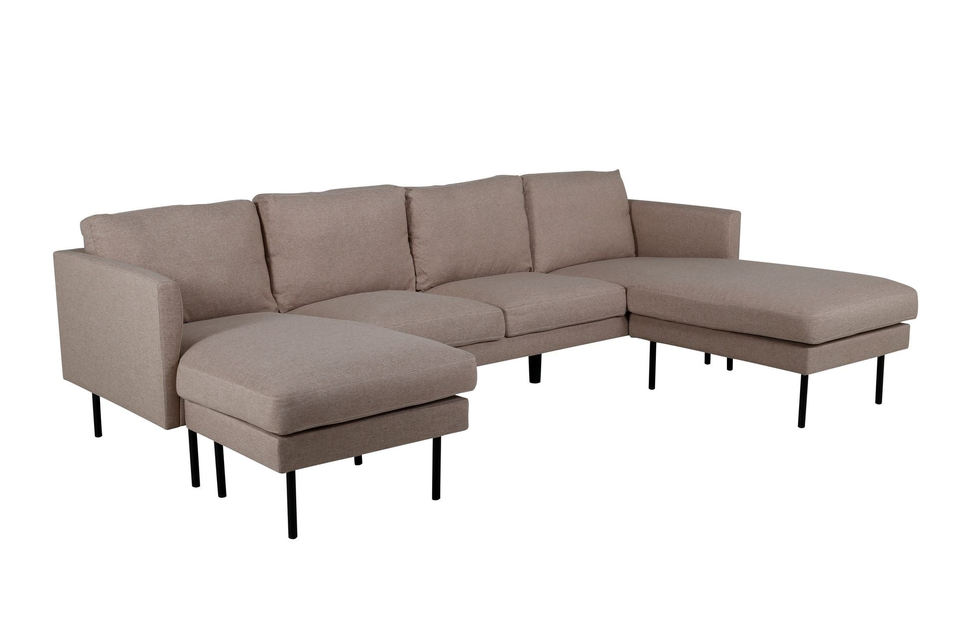 Zoom U- soffa black/brown - Venture Home