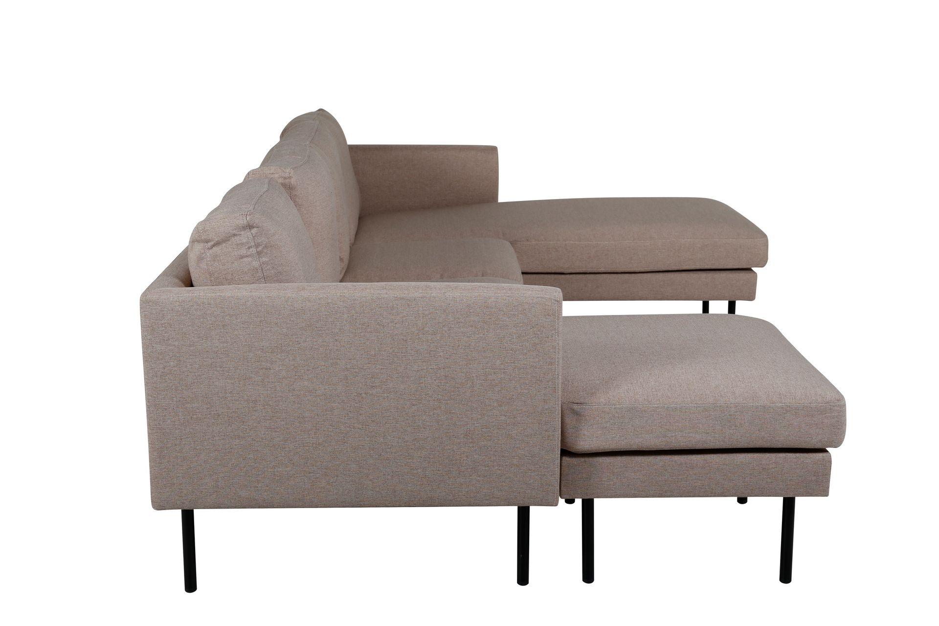 Zoom U- soffa black/brown - Venture Home