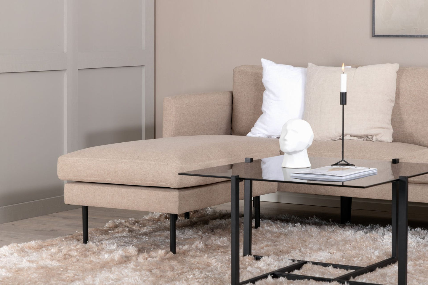 Zoom U- soffa black/brown - Venture Home