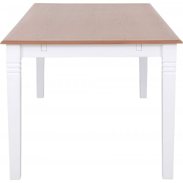 Nidingen matbord 180×90 vit/ek gummiträ