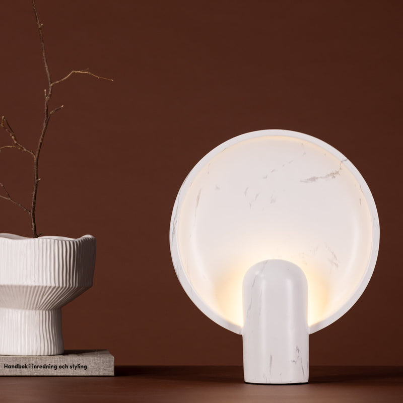 Angers Table Lamp - Light grey / Light Grey marble