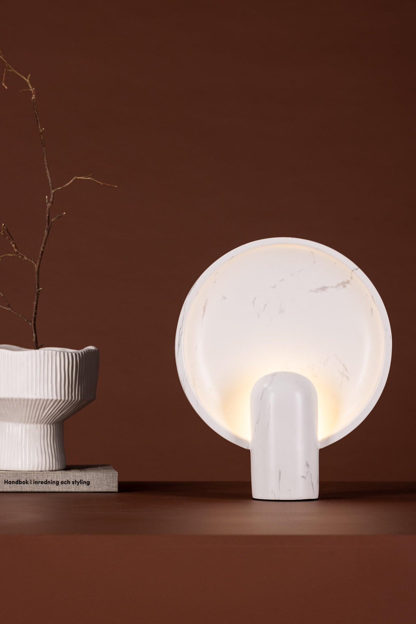 Angers Table Lamp - Light grey / Light Grey marble