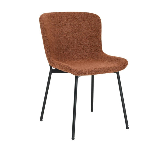 Chair MANOLO rust brown boucle