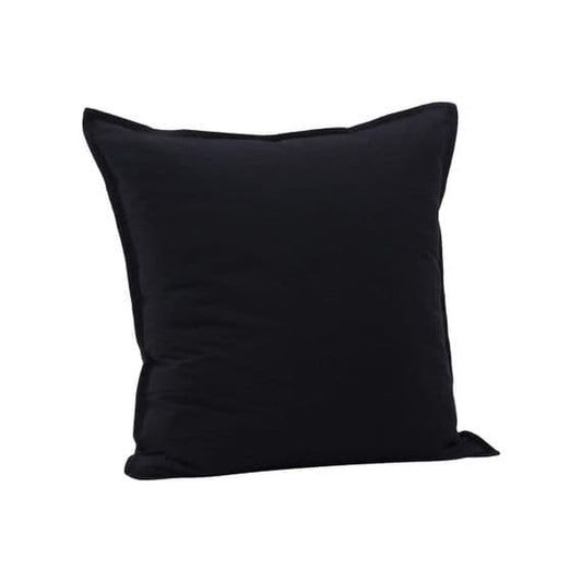 Ronja Cushion Cover Washed Cotton - Black 45x45