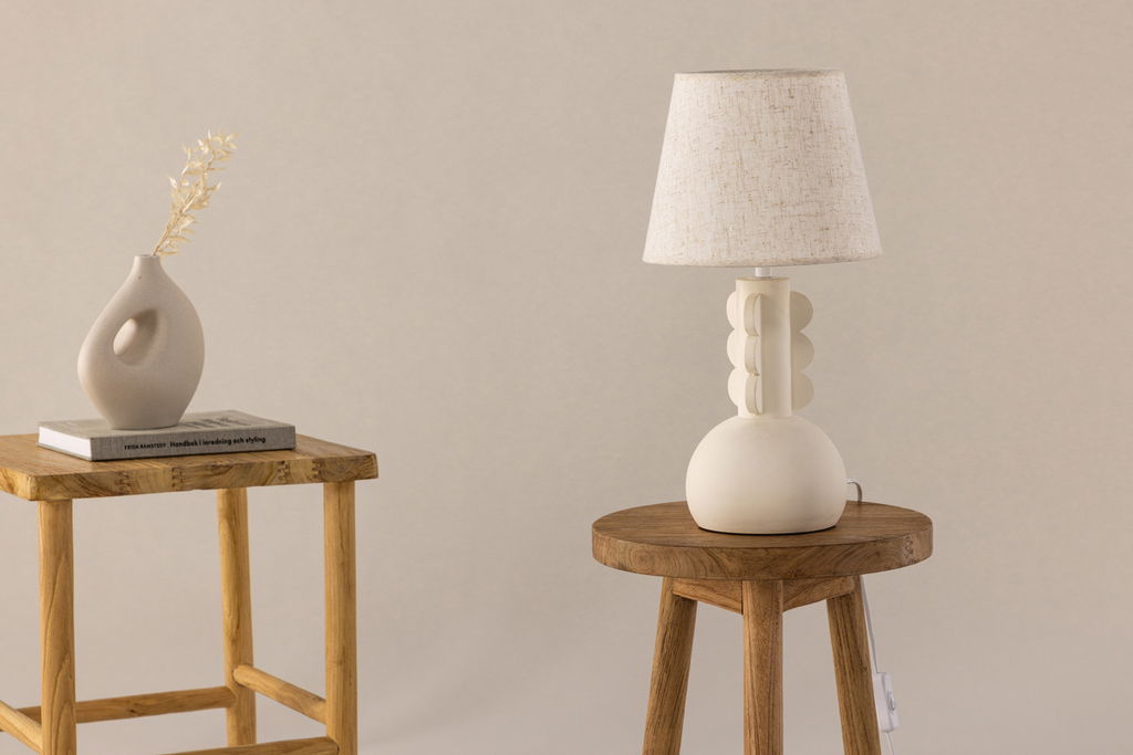 Mellerud Table Lamp - Beige / Fabric Concrete