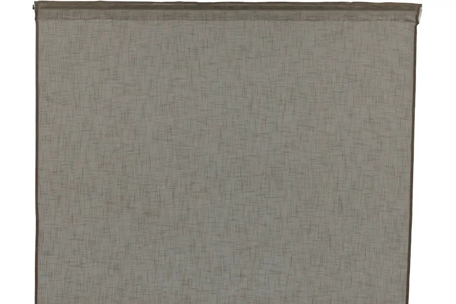 Kaya Curtain Polyester/fake linen - Brown - 140*240 Multi band