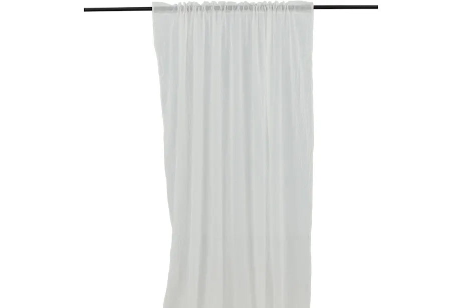 Elena Curtain Polyster/cotton - White - 135*240-Channel