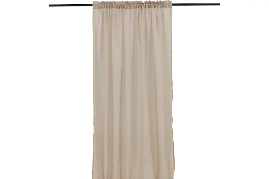 Elena Curtain Polyster/cotton Beige 135*240-Channel