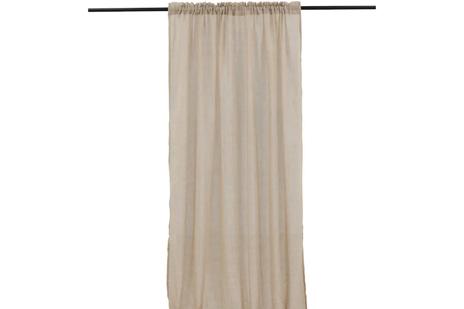 Elena Curtain Polyster/cotton Beige 135*240-Channel
