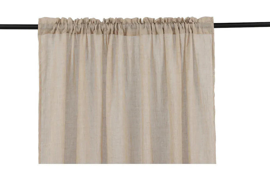 Elena Curtain Polyster/cotton Beige 135*240-Channel