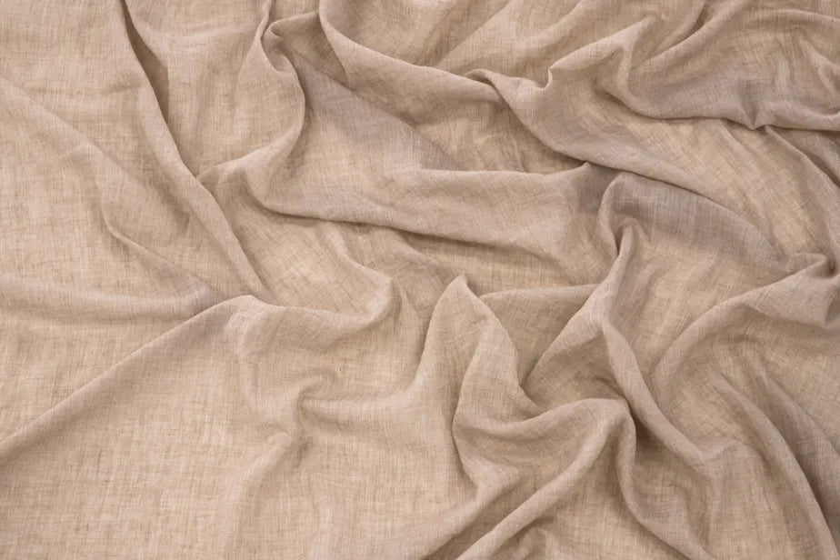 Elena Curtain Polyster/cotton Beige 135*240-Channel
