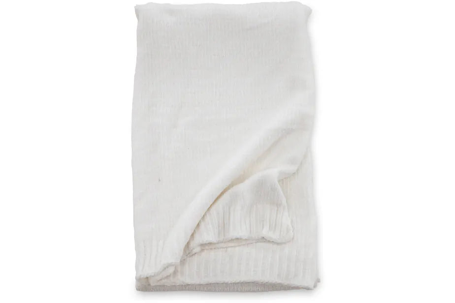 Ally Throw Polyester/shiny chenille - White/130*170