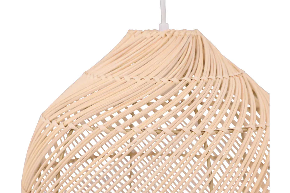 Brivela - Wide Pendant Lamp - Nature / Nature rattan