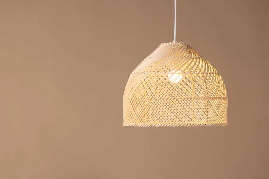 Brivela - Wide Pendant Lamp - Nature / Nature rattan