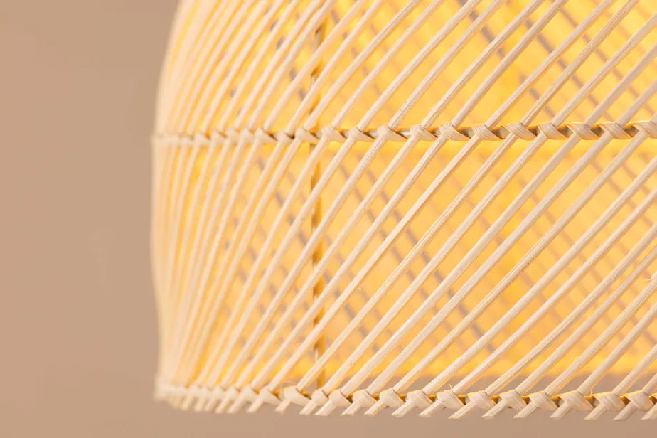 Brivela - Wide Pendant Lamp - Nature / Nature rattan