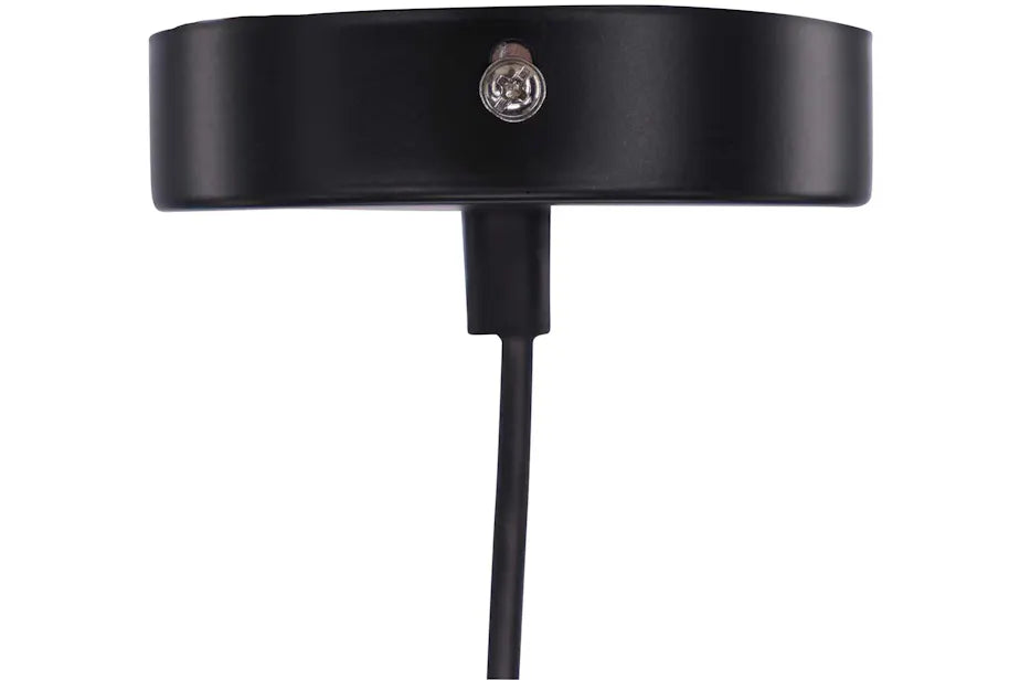 Nicola - Small Pendant Lamp - Black / Grey artificial feather