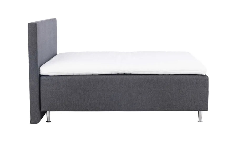 Mesa Bed 180*200 - Matte Silver / Dark grey Fabric Lino 12