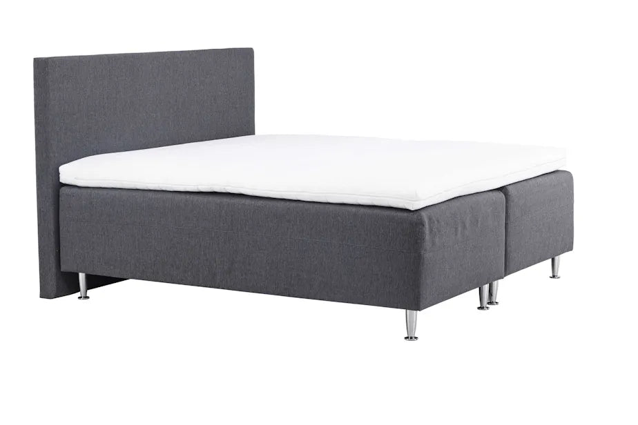 Mesa Bed 180*200 - Matte Silver / Dark grey Fabric Lino 12