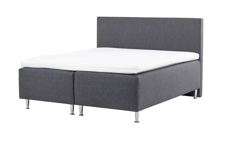 Mesa Bed 180*200 - Matte Silver / Dark grey Fabric Lino 12