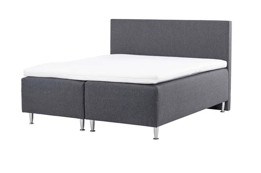 Mesa Bed 180*200 - Matte Silver / Dark grey Fabric Lino 12