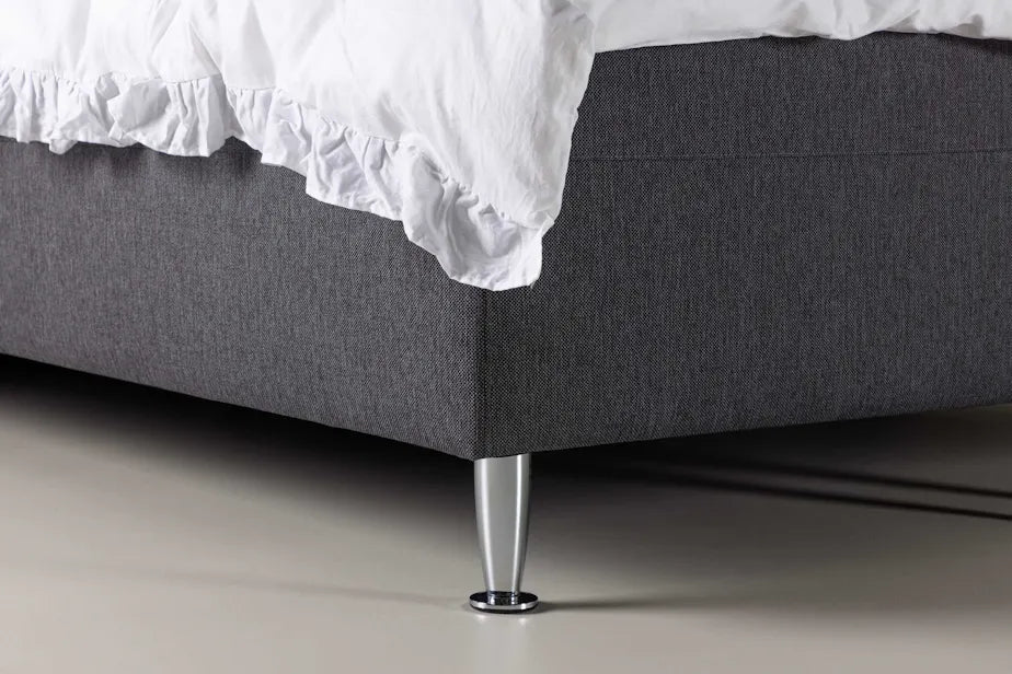 Mesa Bed 180*200 - Matte Silver / Dark grey Fabric Lino 12