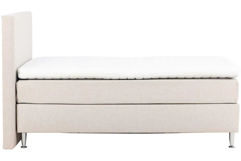 Toledo Bed 120*200 - Matte Silver / Beige Fabric Lino 02