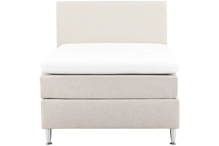 Toledo Bed 120*200 - Matte Silver / Beige Fabric Lino 02