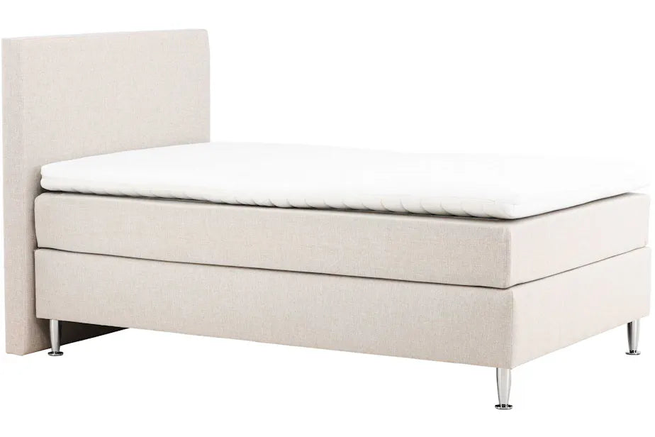 Toledo Bed 120*200 - Matte Silver / Beige Fabric Lino 02