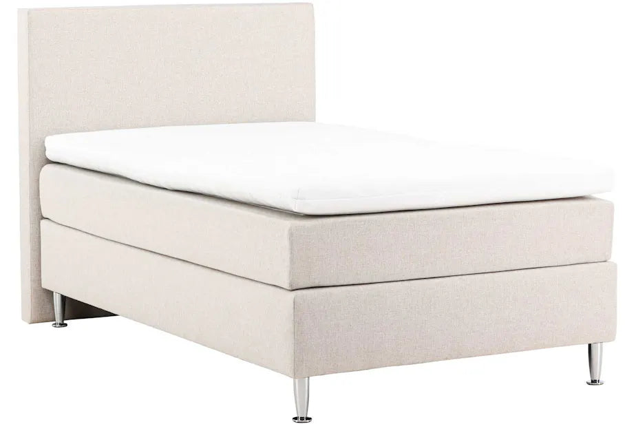 Toledo Bed 120*200 - Matte Silver / Beige Fabric Lino 02