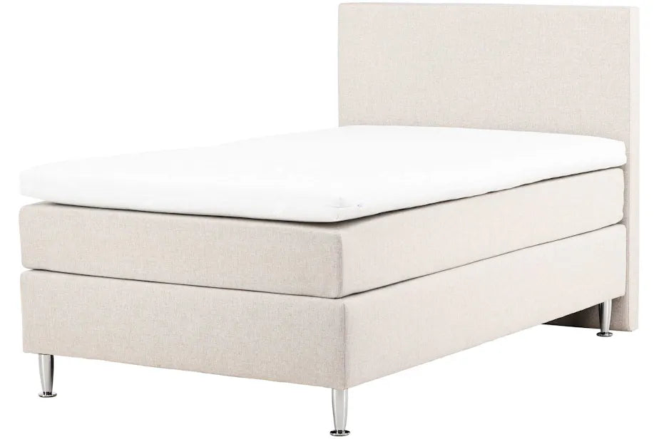 Toledo Bed 120*200 - Matte Silver / Beige Fabric Lino 02