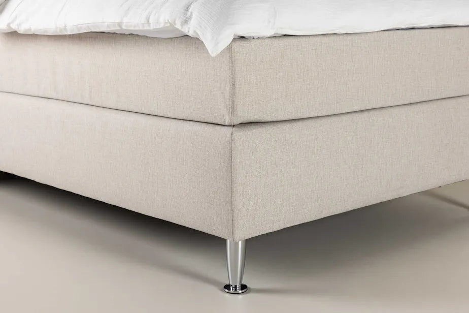 Toledo Bed 120*200 - Matte Silver / Beige Fabric Lino 02