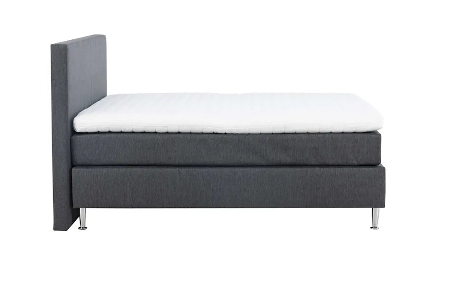 Toledo Bed 180*200 - Matte Silver / Dark grey Fabric Lino 12