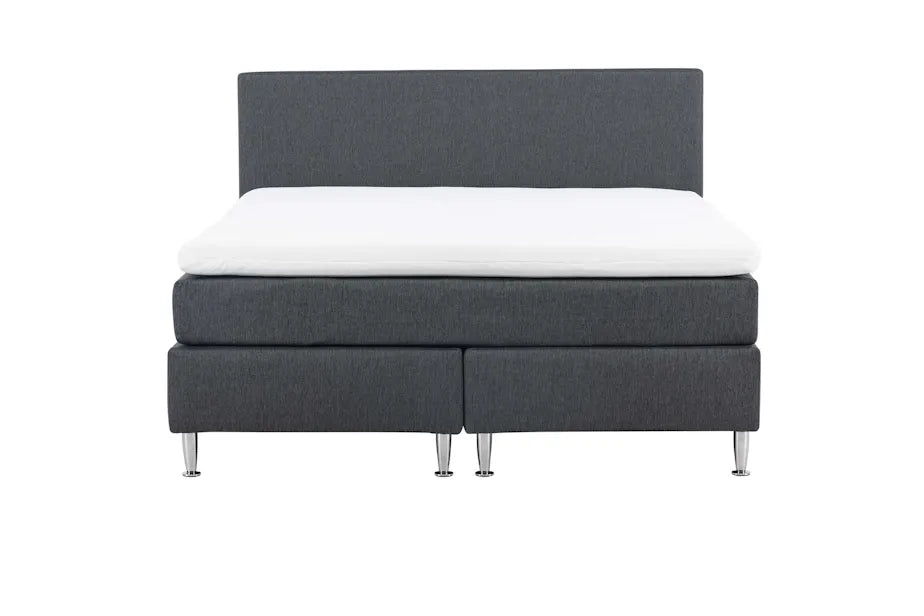 Toledo Bed 180*200 - Matte Silver / Dark grey Fabric Lino 12