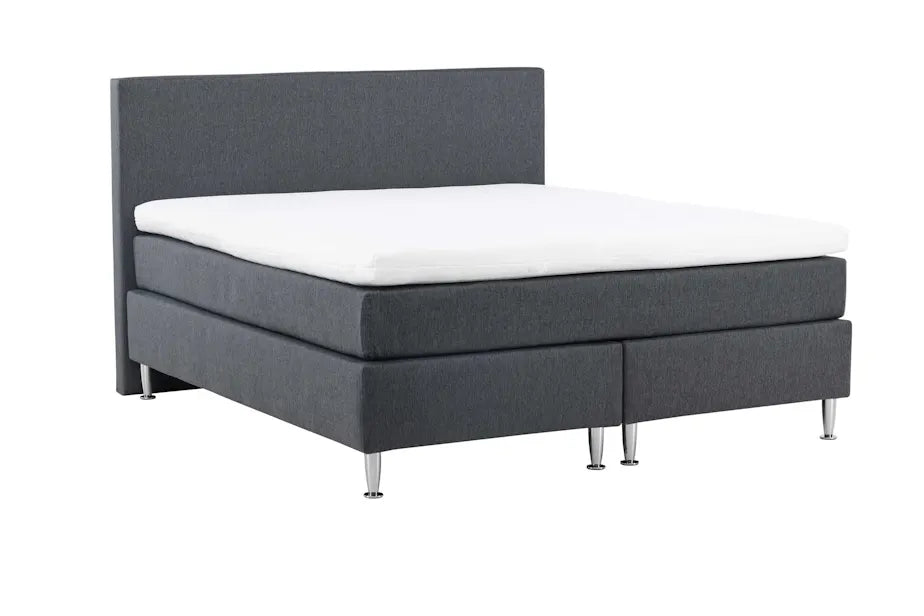 Toledo Bed 180*200 - Matte Silver / Dark grey Fabric Lino 12