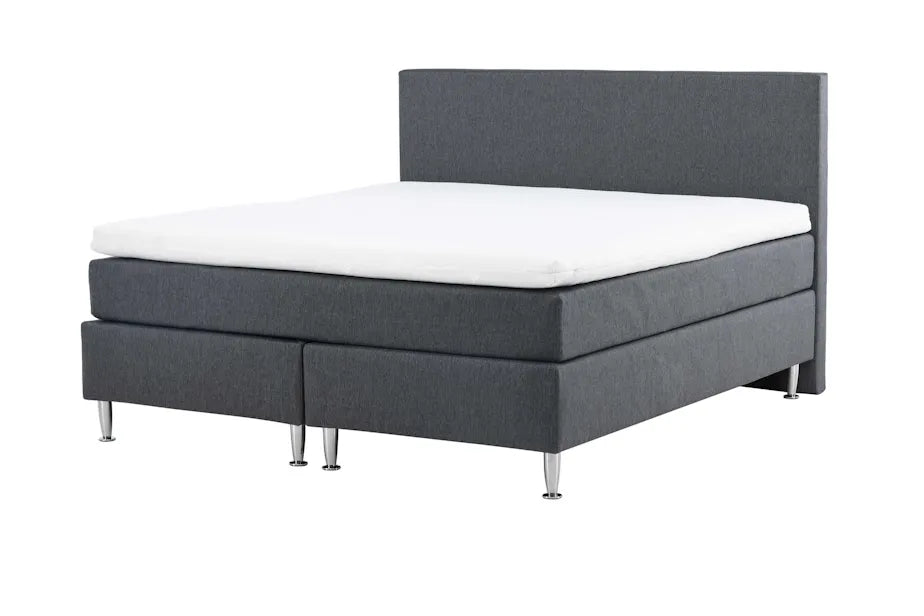 Toledo Bed 180*200 - Matte Silver / Dark grey Fabric Lino 12