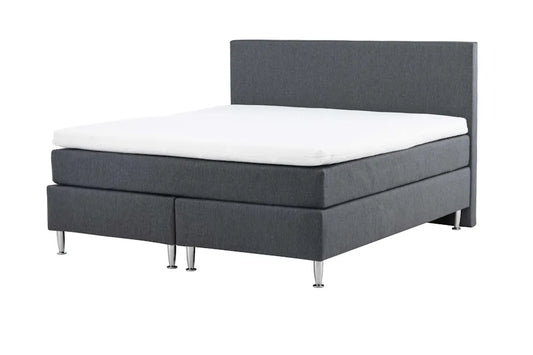 Toledo Bed 180*200 - Matte Silver / Dark grey Fabric Lino 12